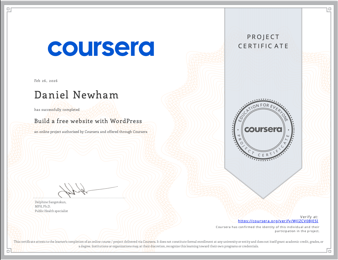 Build a free website with WordPress