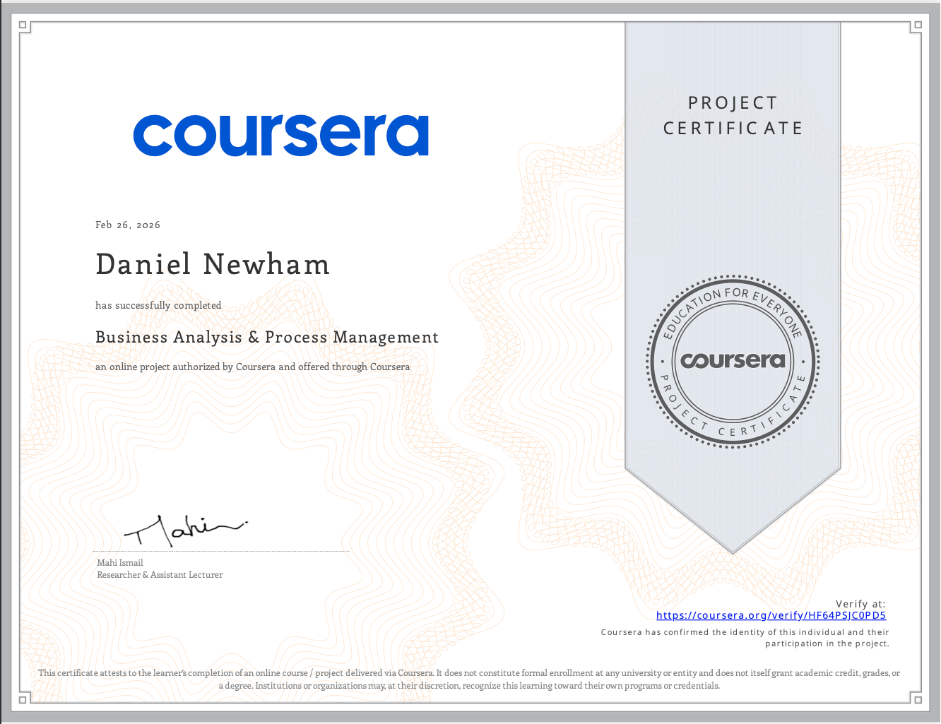 Business Analysis & Process Management